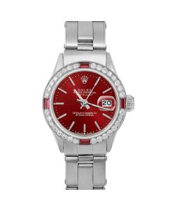 Rolex Datejust 26mm Stainless Steel 6517-SS-RED-STK-4RBY-OYS-RV
