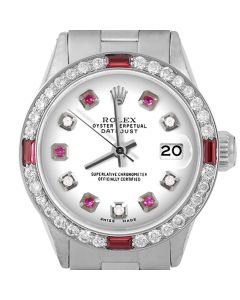 Rolex Datejust 26mm Stainless Steel 6517-SS-WHT-ADR-4RBY-OYS-FD