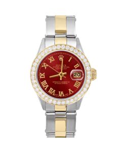 Rolex Datejust 26mm Two Tone 6517-TT-RED-ROM-BDS-OYS-RV