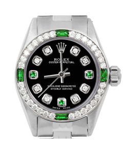 Rolex Oyster Perpetual 24mm Stainless Steel 6700-SS-BLK-8D3E-4EMD-JBL