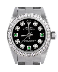 Rolex Oyster Perpetual 24mm Stainless Steel 6700-SS-BLK-8D3E-BDS-OYS