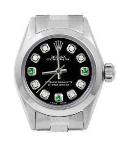 Rolex Oyster Perpetual 24mm Stainless Steel 6700-SS-BLK-8D3E-SMT-JBL