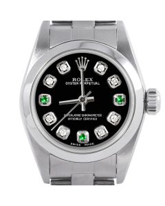 Rolex Oyster Perpetual 24mm Stainless Steel 6700-SS-BLK-8D3E-SMT-OYS