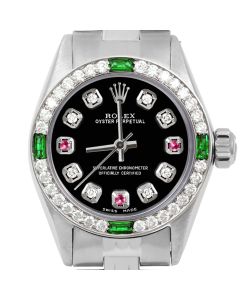 Rolex Oyster Perpetual 24mm Stainless Steel 6700-SS-BLK-8D3R-4EMD-JBL