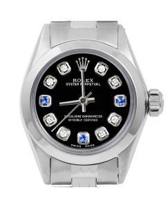 Rolex Oyster Perpetual 24mm Stainless Steel 6700-SS-BLK-8D3S-SMT-JBL