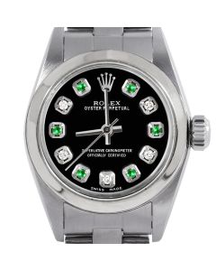 Rolex Oyster Perpetual 24mm Stainless Steel 6700-SS-BLK-ADE-SMT-OYS