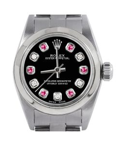 Rolex Oyster Perpetual 24mm Stainless Steel 6700-SS-BLK-ADR-SMT-OYS