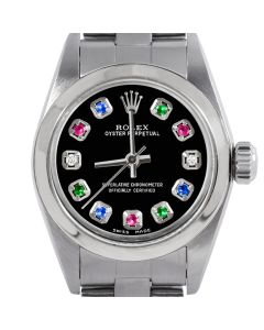 Rolex Oyster Perpetual 24mm Stainless Steel 6700-SS-BLK-ERDS-SMT-OYS