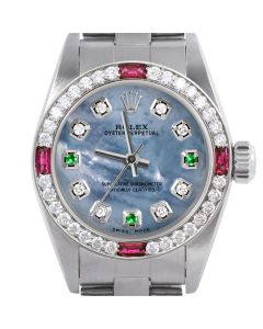 Rolex Oyster Perpetual 24mm Stainless Steel 6700-SS-BLMOP-8D3E-4RBY-OYS