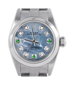 Rolex Oyster Perpetual 24mm Stainless Steel 6700-SS-BLMOP-8D3E-SMT-OYS