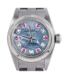Rolex Oyster Perpetual 24mm Stainless Steel 6700-SS-BLMOP-ADR-SMT-OYS
