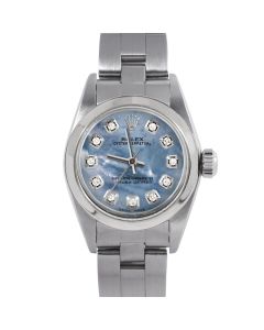 Rolex Oyster Perpetual 24 mm Stainless Steel 6700-SS-BLMOP-DIA-AM-SMT-OYS