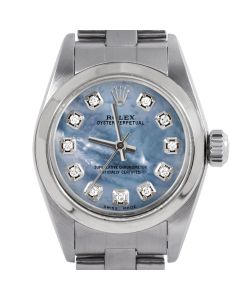 Rolex Oyster Perpetual 24mm Stainless Steel 6700-SS-BLMOP-DIA-AM-SMT-OYS