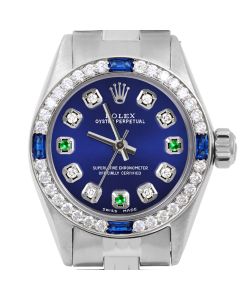 Rolex Oyster Perpetual 24mm Stainless Steel 6700-SS-BLU-8D3E-4SPH-JBL