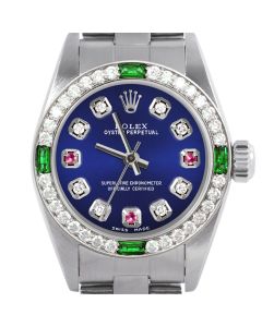 Rolex Oyster Perpetual 24mm Stainless Steel 6700-SS-BLU-8D3R-4EMD-OYS