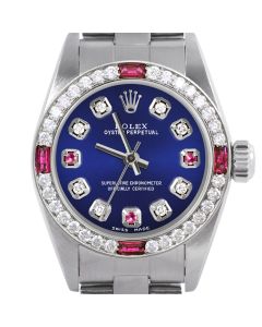 Rolex Oyster Perpetual 24mm Stainless Steel 6700-SS-BLU-8D3R-4RBY-OYS