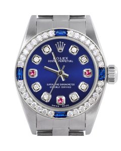 Rolex Oyster Perpetual 24mm Stainless Steel 6700-SS-BLU-8D3R-4SPH-OYS