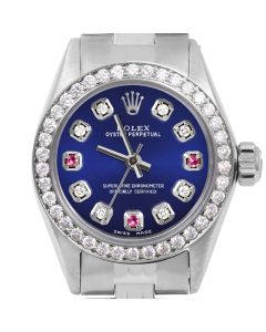 Rolex Oyster Perpetual 24mm Stainless Steel 6700-SS-BLU-8D3R-BDS-JBL