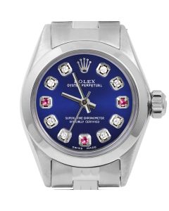 Rolex Oyster Perpetual 24mm Stainless Steel 6700-SS-BLU-8D3R-SMT-JBL