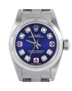 Rolex Oyster Perpetual 24mm Stainless Steel 6700-SS-BLU-8D3R-SMT-OYS