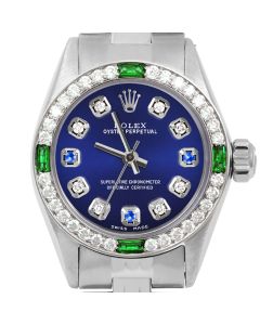 Rolex Oyster Perpetual 24mm Stainless Steel 6700-SS-BLU-8D3S-4EMD-JBL