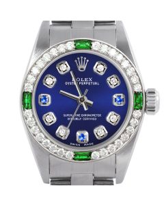 Rolex Oyster Perpetual 24mm Stainless Steel 6700-SS-BLU-8D3S-4EMD-OYS