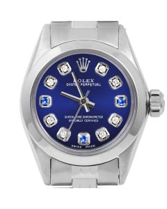 Rolex Oyster Perpetual 24mm Stainless Steel 6700-SS-BLU-8D3S-SMT-JBL