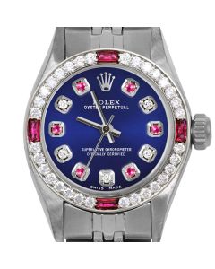 Rolex Oyster Perpetual 24mm Stainless Steel 6700-SS-BLU-ADR-4RBY-JBL