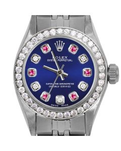 Rolex Oyster Perpetual 24mm Stainless Steel 6700-SS-BLU-ADR-BDS-JBL