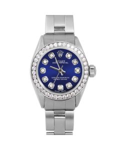 Rolex Oyster Perpetual 24mm Stainless Steel 6700-SS-BLU-DIA-AM-BDS-OYS-FD