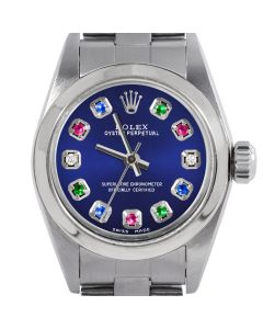 Rolex Oyster Perpetual 24mm Stainless Steel 6700-SS-BLU-ERDS-SMT-OYS
