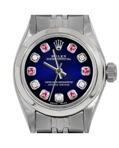 Rolex Oyster Perpetual 24mm Stainless Steel 6700-SS-BLV-ADR-SMT-JBL