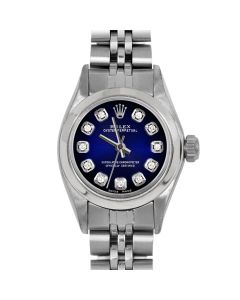 Rolex Oyster Perpetual 24 mm Stainless Steel 6700-SS-BLV-DIA-AM-SMT-JBL