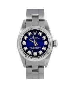 Rolex Oyster Perpetual 24 mm Stainless Steel 6700-SS-BLV-DIA-AM-SMT-OYS