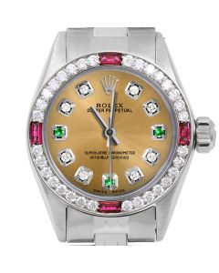 Rolex Oyster Perpetual 24mm Stainless Steel 6700-SS-CHM-8D3E-4RBY-JBL