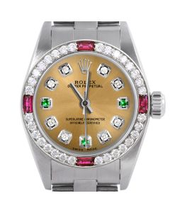 Rolex Oyster Perpetual 24mm Stainless Steel 6700-SS-CHM-8D3E-4RBY-OYS