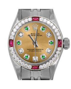 Rolex Oyster Perpetual 24mm Stainless Steel 6700-SS-CHM-ADE-4RBY-JBL