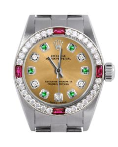 Rolex Oyster Perpetual 24mm Stainless Steel 6700-SS-CHM-ADE-4RBY-OYS