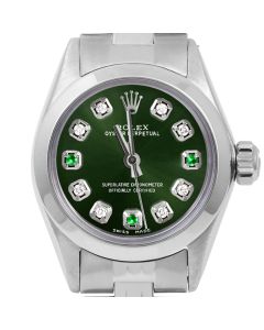 Rolex Oyster Perpetual 24mm Stainless Steel 6700-SS-GRN-8D3E-SMT-JBL