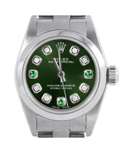 Rolex Oyster Perpetual 24mm Stainless Steel 6700-SS-GRN-8D3E-SMT-OYS