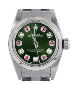 Rolex Oyster Perpetual 24mm Stainless Steel 6700-SS-GRN-ADR-SMT-OYS
