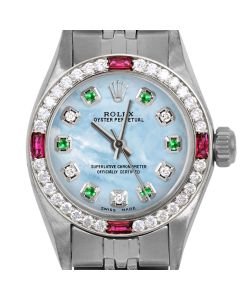 Rolex Oyster Perpetual 24mm Stainless Steel 6700-SS-LBMOP-ADE-4RBY-JBL