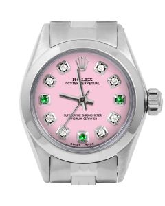 Rolex Oyster Perpetual 24mm Stainless Steel 6700-SS-PNK-8D3E-SMT-JBL