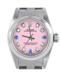 Rolex Oyster Perpetual 24mm Stainless Steel 6700-SS-PNK-8D3S-SMT-OYS