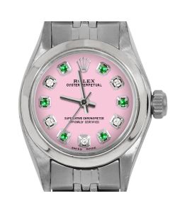 Rolex Oyster Perpetual 24mm Stainless Steel 6700-SS-PNK-ADE-SMT-JBL