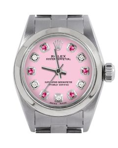 Rolex Oyster Perpetual 24mm Stainless Steel 6700-SS-PNK-ADR-SMT-OYS