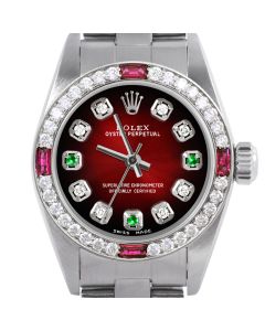 Rolex Oyster Perpetual 24mm Stainless Steel 6700-SS-RDV-8D3E-4RBY-OYS