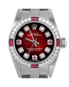Rolex Oyster Perpetual 24mm Stainless Steel 6700-SS-RDV-8D3R-4RBY-OYS