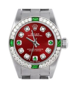 Rolex Oyster Perpetual 24mm Stainless Steel 6700-SS-RED-8D3E-4EMD-OYS