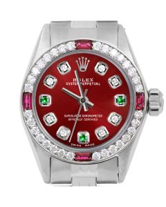 Rolex Oyster Perpetual 24mm Stainless Steel 6700-SS-RED-8D3E-4RBY-JBL